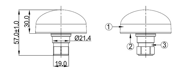 Gps mushroom antenna